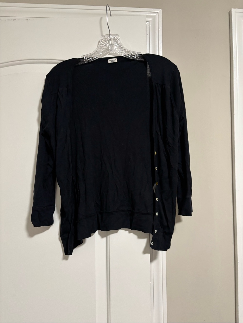 Splendid, Classic Black Women's Button Cardigan, Size Medium